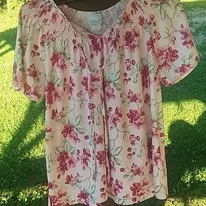 HABAND MEDIUM FLORAL SILKY FEEL TOP